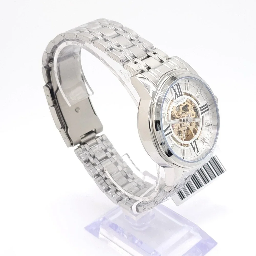 Invicta Objet D Art 69133 Men's Automatic Skeleton Silver Watch 41mm New
